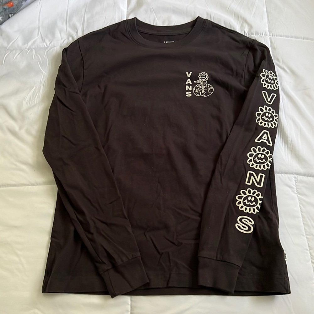 Vans Black Long Sleeve Daisy Planet Print
